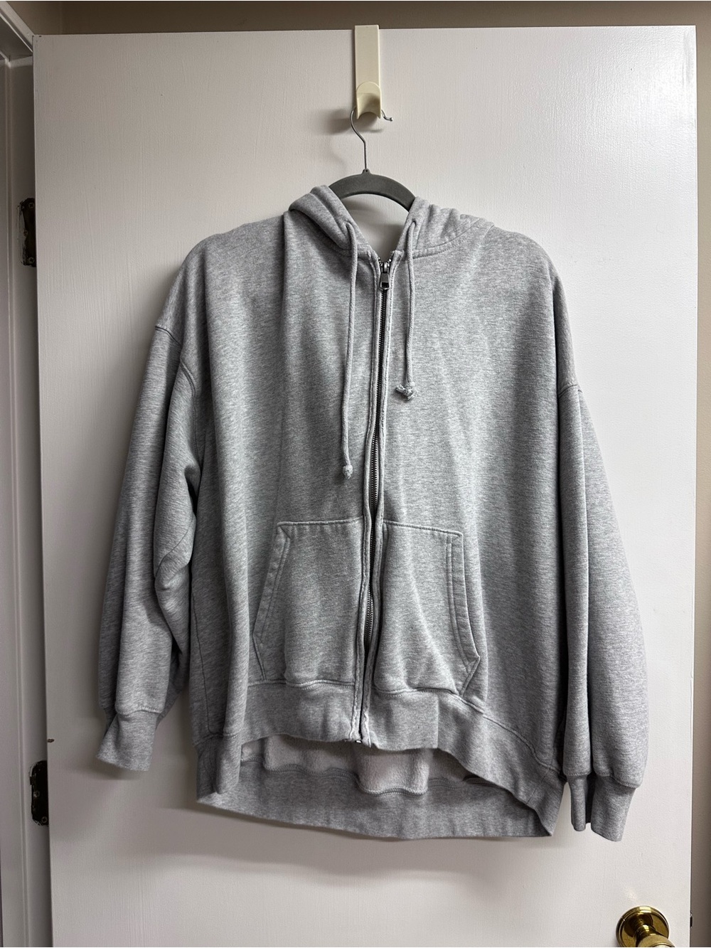 American Eagle Outfitters Heather Gray Zip Hoodie